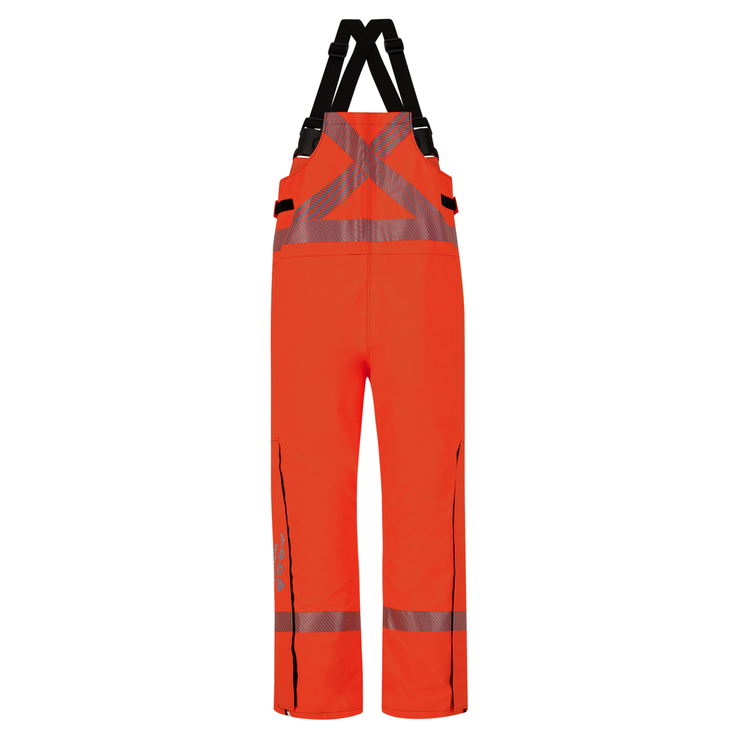 The Lac-Mac High-Visibility Chemical Splash Protective Overall (706D-AA) features reflective tape and adjustable black straps, designed for non-flammable liquid chemical hazards with Canadian markings, all showcased on a pristine white background.