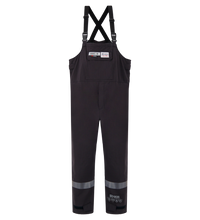 The Lac-Mac Switch Suit Overall, 75 Cal. ARC Rated (706KA), features adjustable shoulder straps, chest pocket, and reflective bands on the lower legs for FR arc-flash protection, shown on a plain white background.
