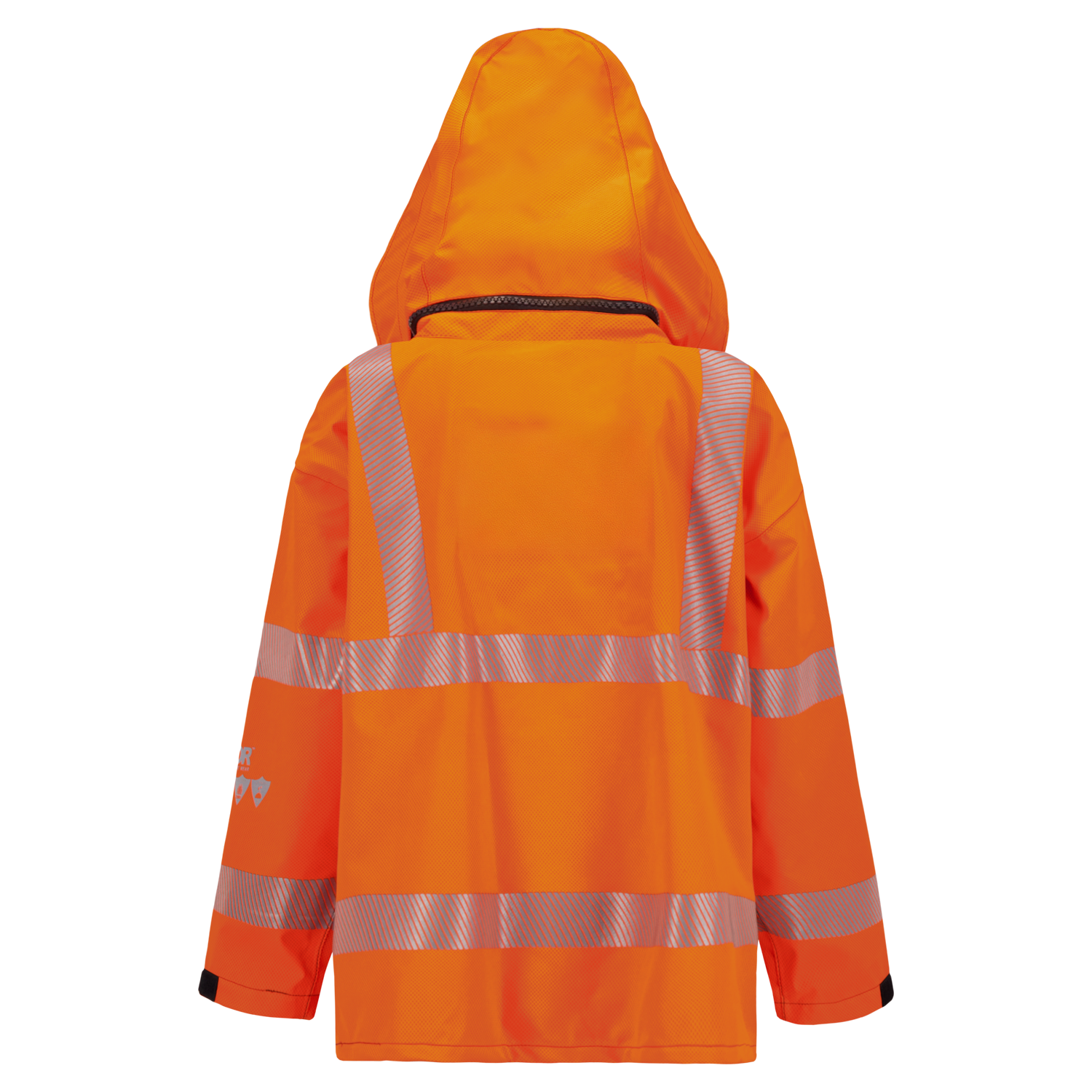 The Lac-Mac Limited SAFE-T™ Style Jacket, model 707FEBF, is a lighter weight high-visibility FR/ARC rated jacket with silver reflective stripes and US markings, shown against a plain white background.