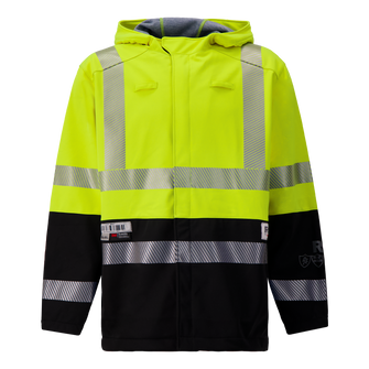 Colour Block High-Vis Yellow/Black Jacket made with PYRAD® WINDSTOPPER® by GORE-