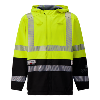Colour Block  High-Vis Yellow Jacket made with PYRAD® WINDSTOPPER® by GORE-TEX L