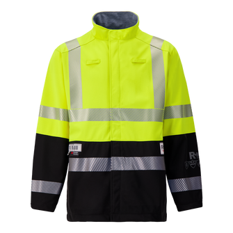 Colour Block High-Vis Yellow/Black Jacket made with PYRAD® WINDSTOPPER® by GORE-
