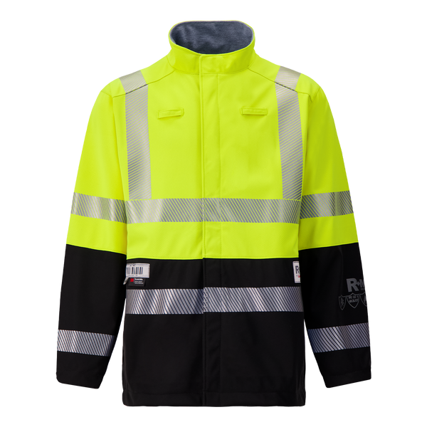 Colour Block High-Vis Yellow/Black Jacket made with PYRAD