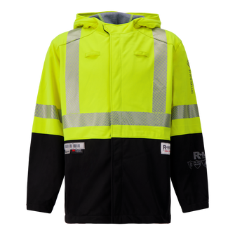 Women's Colour Block High-Vis Yellow/Black Jacket made with PYRAD® WINDSTOPPER®