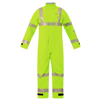 High-Visibility Multi-Haz Protective Coverall, for flammable liquid chemical haz