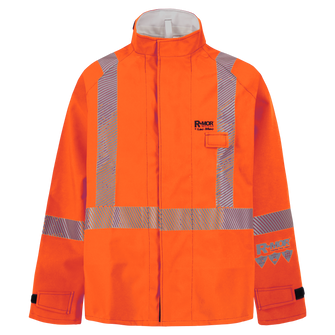 High-Visibility Chemical Splash Protective Jacket with Canadian Reflective Marki