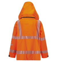 The Lac-Mac Limited SAFE-T™ Style Jacket, model 707FEBF, is a lighter weight high-visibility FR/ARC rated jacket with silver reflective stripes and US markings, shown against a plain white background.