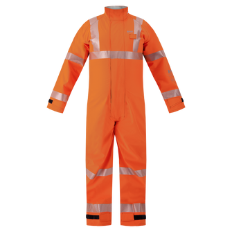 High-Visibility Multi-Haz Protective Coverall, for Flammable liquid chemical haz