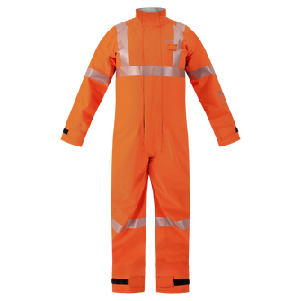 High-Visibility Multi-Haz Protective Coverall, for flammable liquid chemical haz