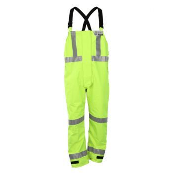 Bib Overall, U.S. Reflective Markings (Silver), High-Visibility Yellow