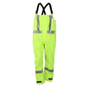 Bib Overall, Canadian Reflective Markings (Silver), High-Visibility Yellow