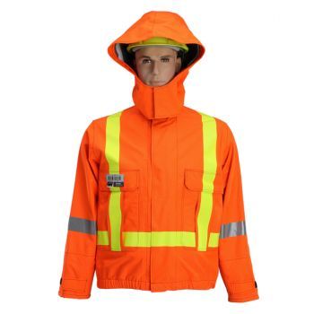 Jacket, Canadian Reflective Markings (Yellow/Silver), High-Visibility Orange
