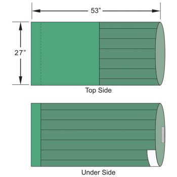 Mayo Stand Cover, Wide, Square Corners - Level 4