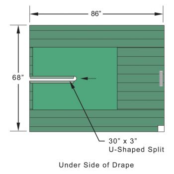 Split Drape, Small - Level 4